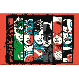 Trends International Justice League Bars Wall Poster 22.375" x 34"   